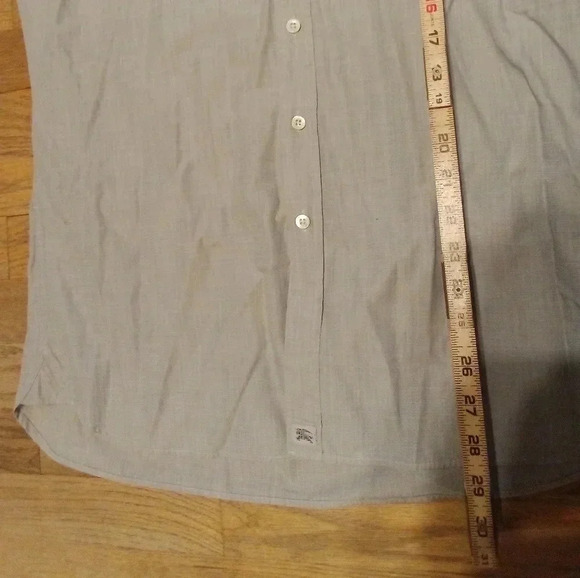 Burberry London Mens Gray Long Sleeve Button Shirt 15 1/2 - 39 - Picture 4 of 12